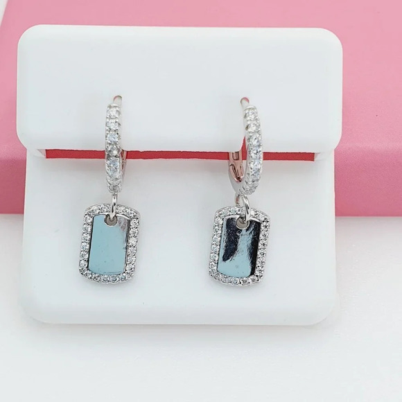 "925 Sterling Silver Cubic Zirconia Earrings, U19254687 - Picture 6 of 11